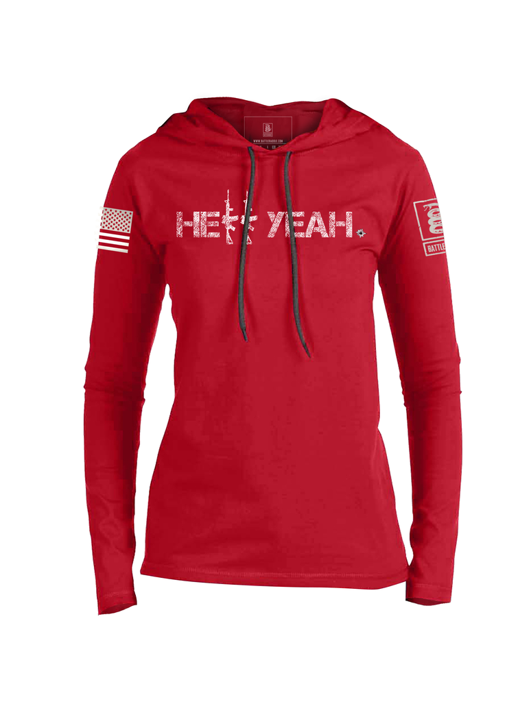 Battleraddle Hell Yeah Womens Thin Cotton Lightweight Hoodie