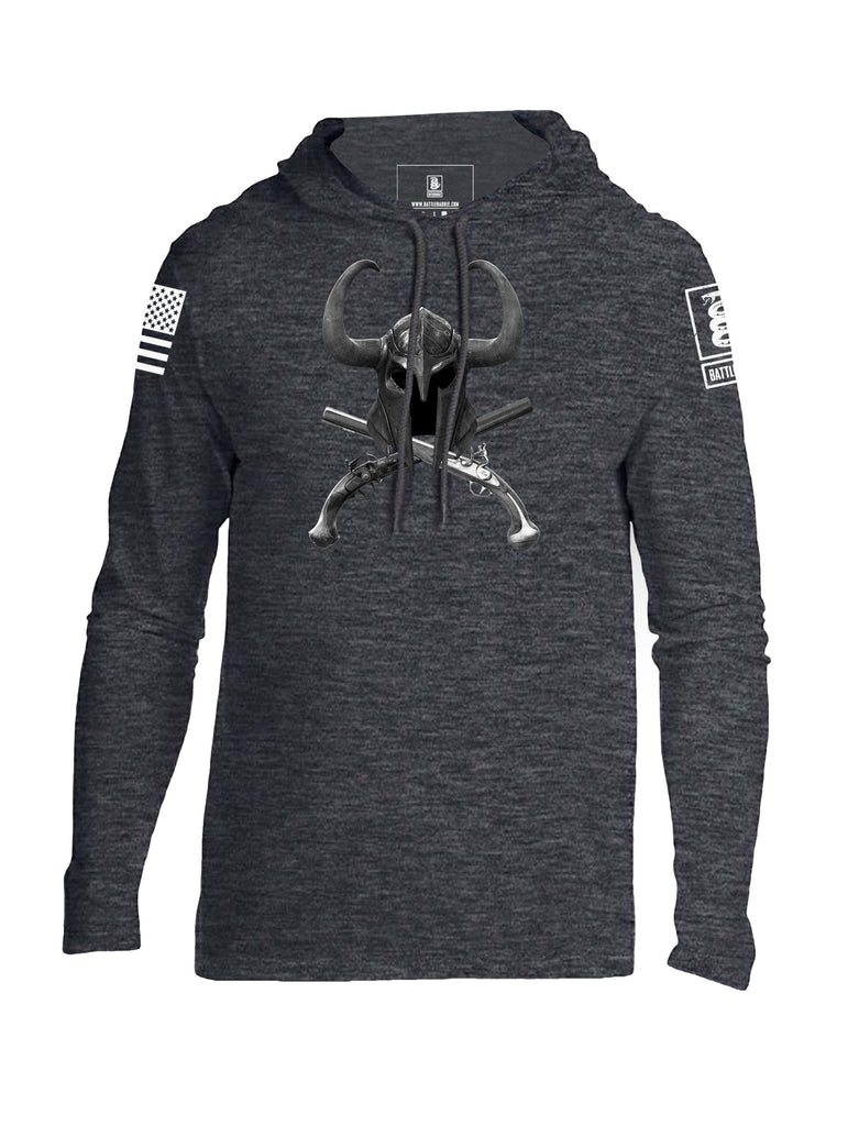 Battleraddle Helm Pistol Cross Mens Thin Cotton Lightweight Hoodie