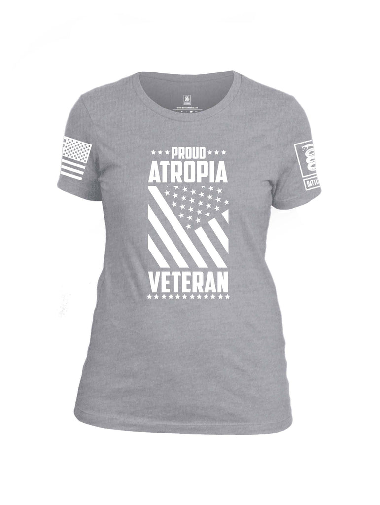 Battleraddle Proud Atropia Veteran White Sleeve Print Womens Cotton Crew Neck T Shirt shirt|custom|veterans|Apparel-Womens T Shirt-cotton