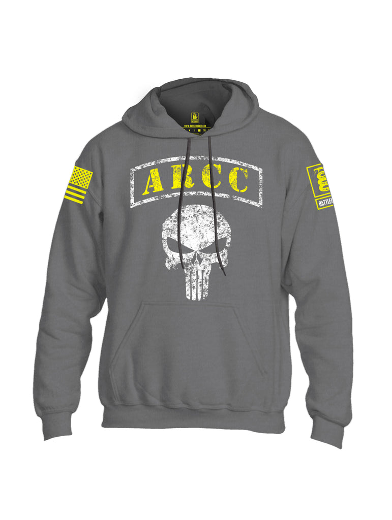 Battleraddle ARCC Punisher Yellow Sleeve Print Mens Blended Hoodie With Pockets - Battleraddle® LLC