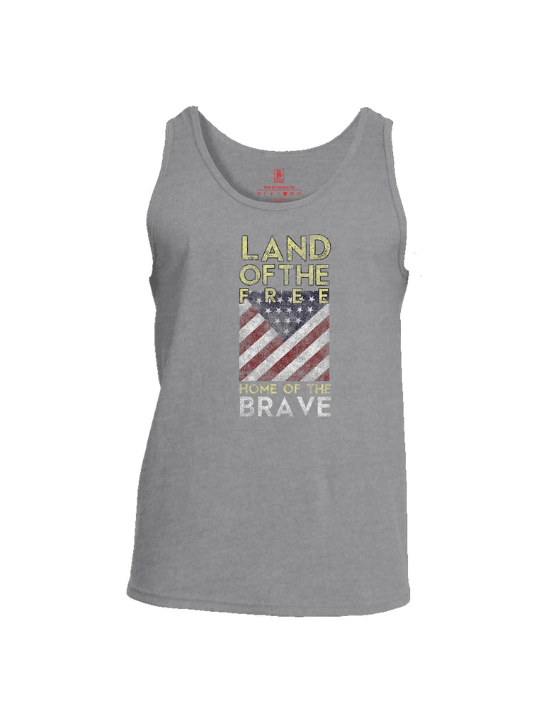 Battleraddle Land Of The Free Home Of The Brave Mens Cotton Tank Top