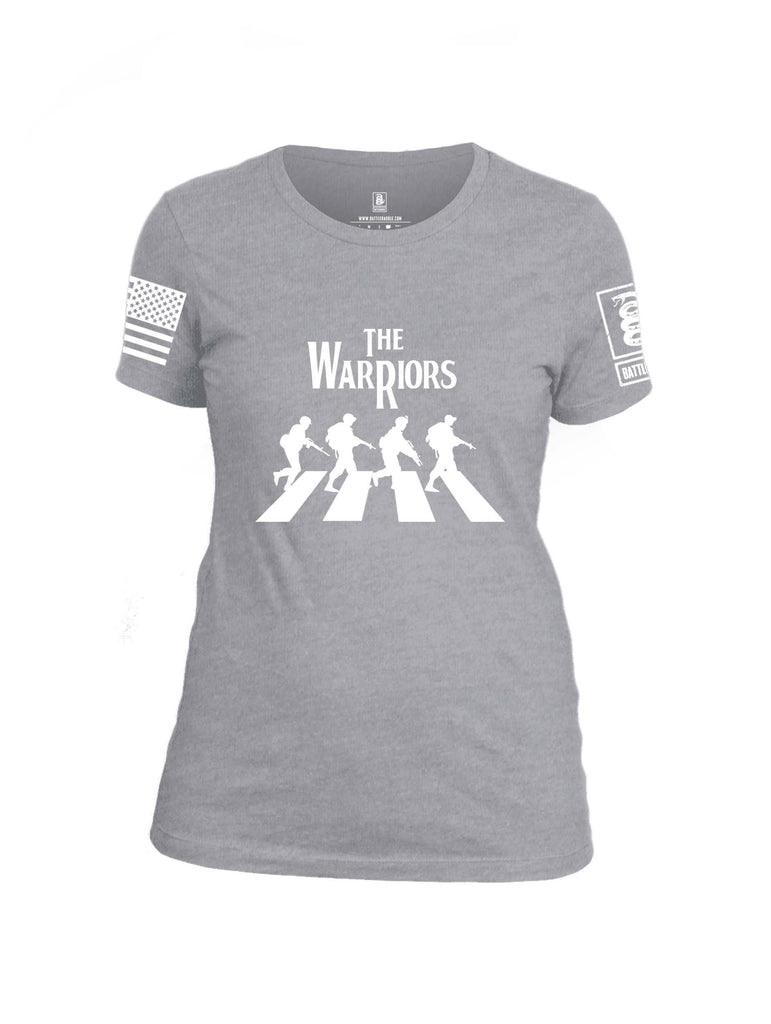 Battleraddle The Warriors White Sleeve Print Womens Cotton Crew Neck T Shirt shirt|custom|veterans|Apparel-Womens T Shirt-cotton