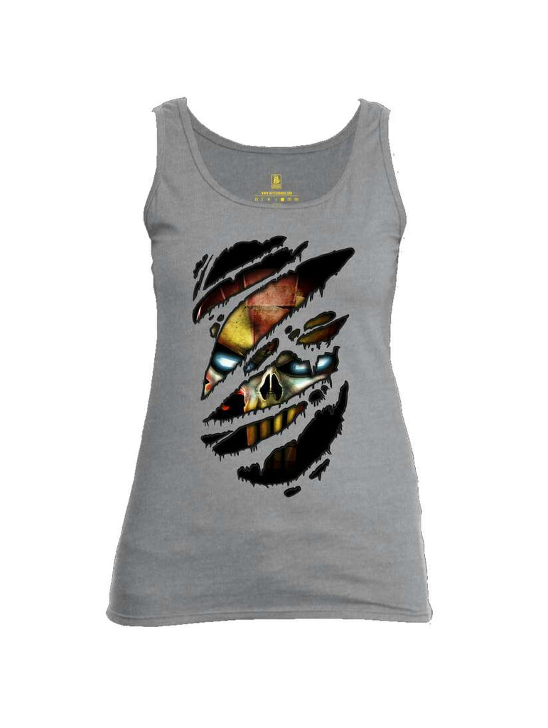 Battleraddle Mr Expounder Iron Skull Ripped Womens Cotton Tank Top