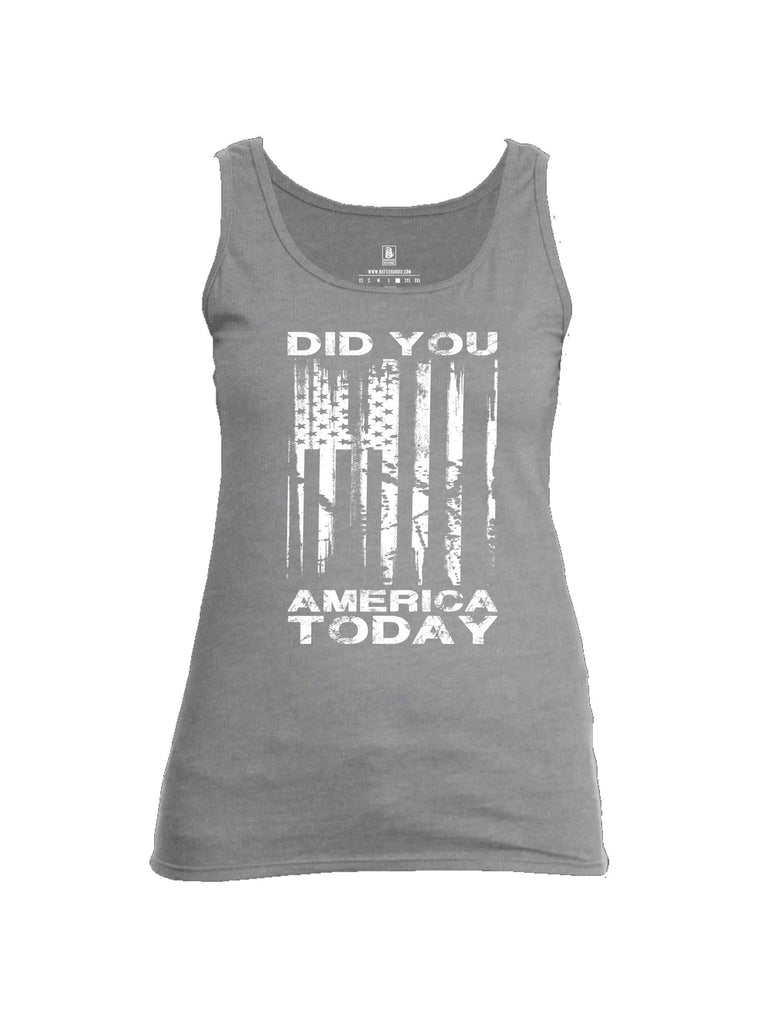 Battleraddle Did You America Today V2 Womens Cotton Tank Top shirt|custom|veterans|Apparel-Womens Tank Tops-Cotton