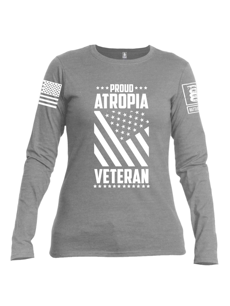 Battleraddle Proud Atropia Veteran White Sleeve Print Womens Cotton Long Sleeve Crew Neck T Shirt shirt|custom|veterans|Women-Long Sleeves Crewneck Shirt