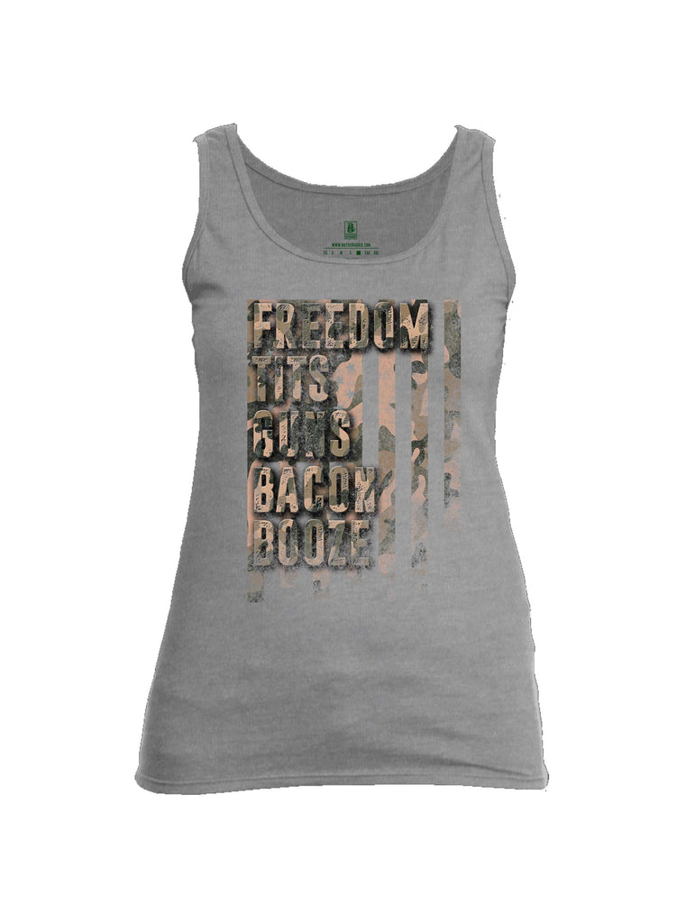 Battleraddle Freedom Tits Guns Bacon Booze Womens Cotton Tank Top