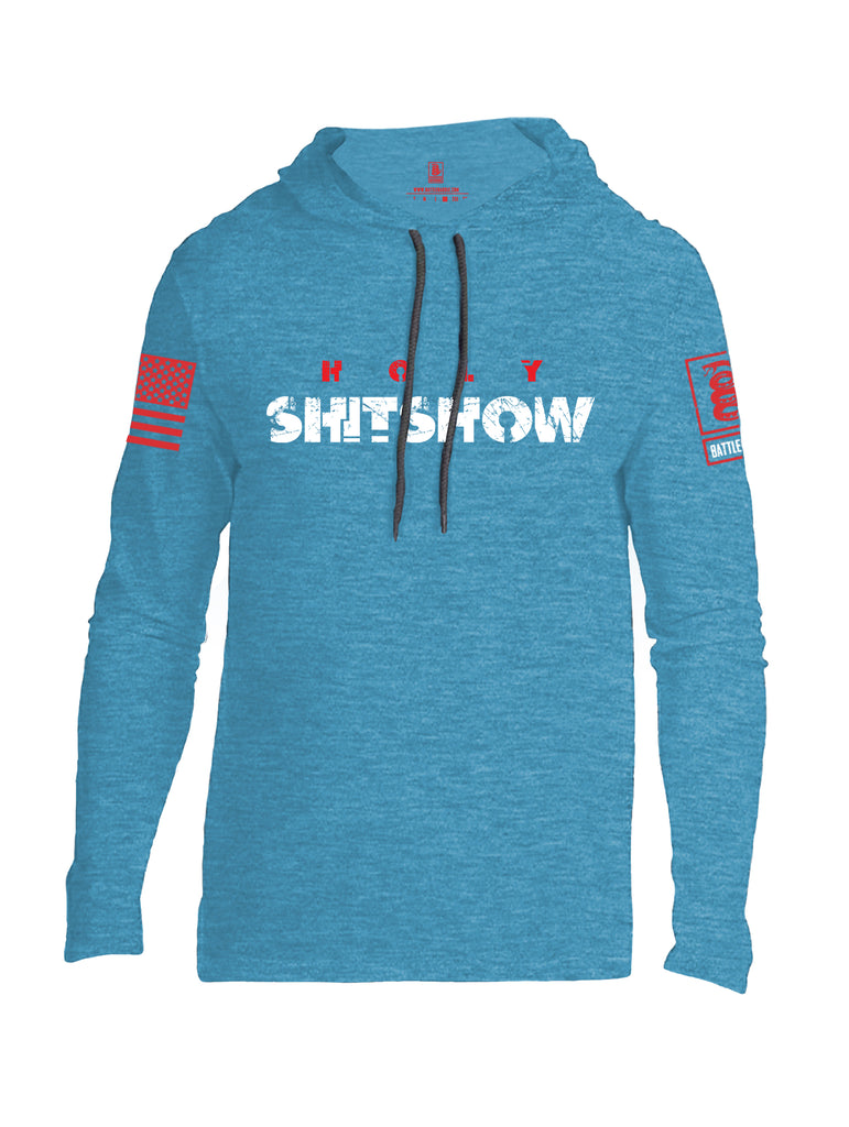 Battleraddle Holy Shitshow Red Sleeve Print Mens Thin Cotton Lightweight Hoodie