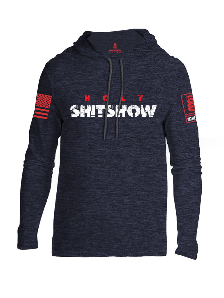 Battleraddle Holy Shitshow Red Sleeve Print Mens Thin Cotton Lightweight Hoodie