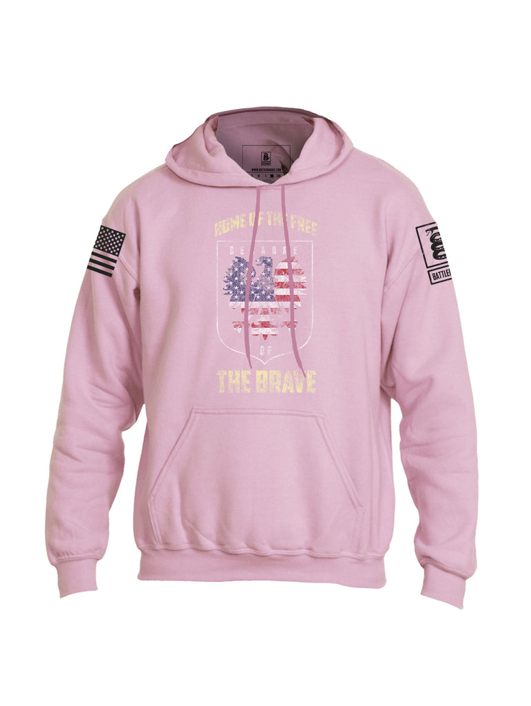 Battleraddle Home Of The Free Because Of The Brave Mens Blended Hoodie With Pockets