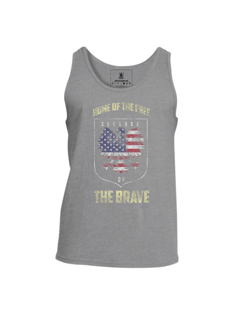 Battleraddle Home Of The Free Because Of The Brave Mens Cotton Tank Top
