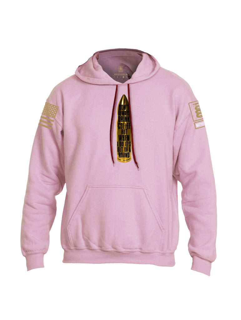 Battleraddle I Dont Always Drink Coffee Brass Sleeve Print Mens Blended Hoodie With Pockets
