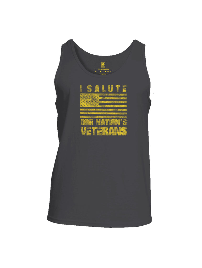 Battleraddle I Salute Our Nations Veterans Mens Cotton Tank Top