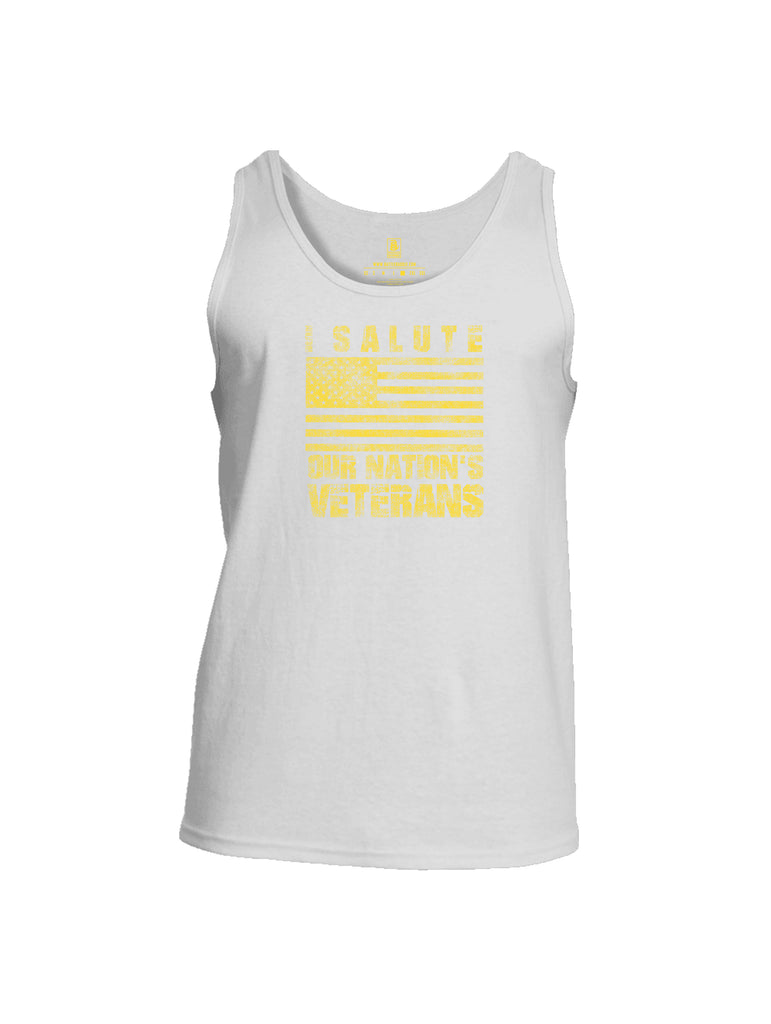 Battleraddle I Salute Our Nations Veterans Mens Cotton Tank Top