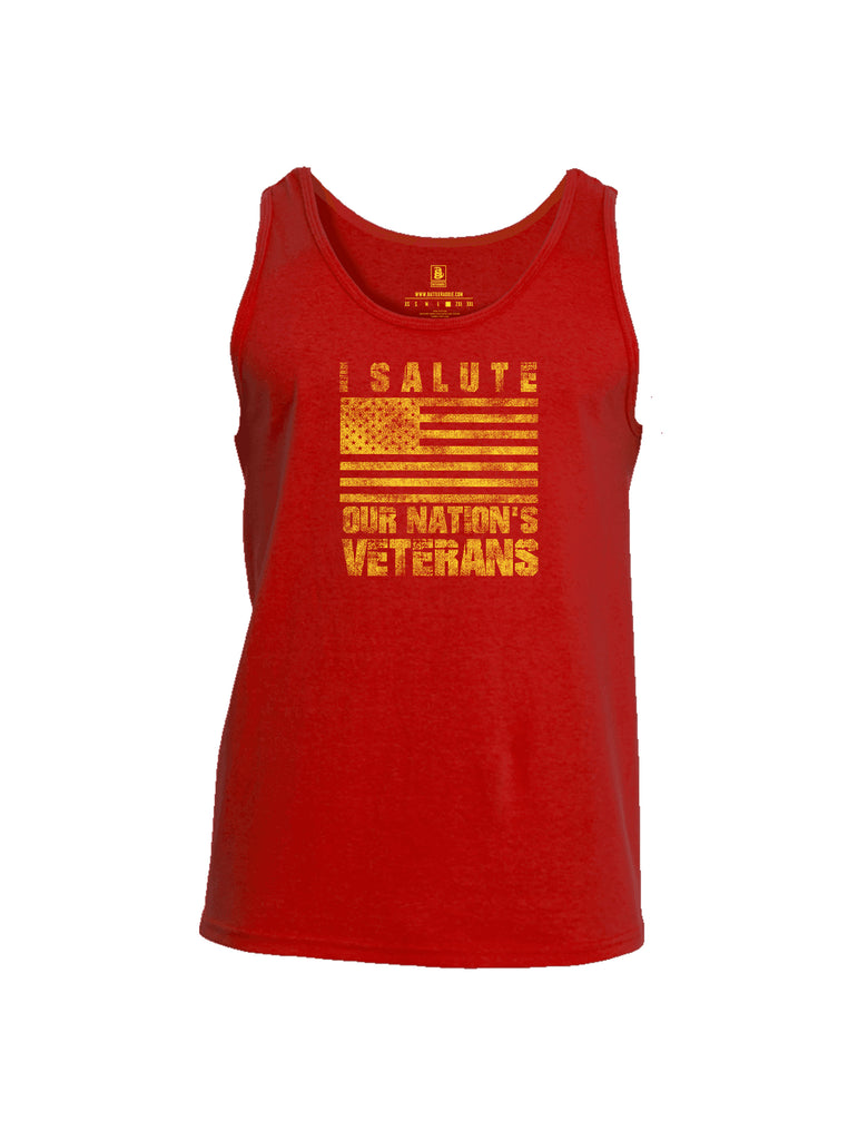 Battleraddle I Salute Our Nations Veterans Mens Cotton Tank Top
