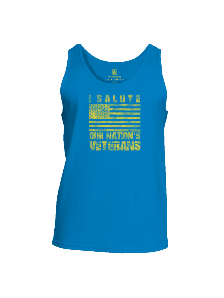 Battleraddle I Salute Our Nations Veterans Mens Cotton Tank Top