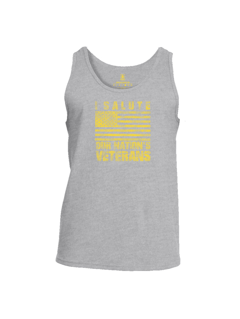 Battleraddle I Salute Our Nations Veterans Mens Cotton Tank Top