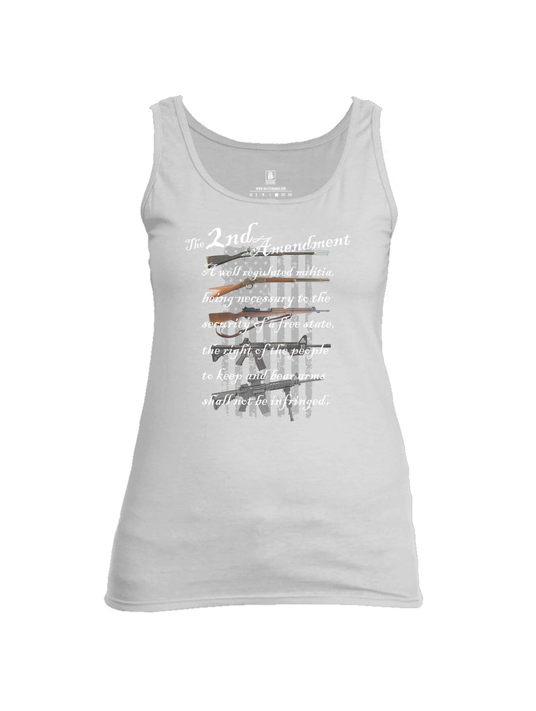 Battleraddle The 2nd Amendment Gun Evolution Flag Womens Cotton Tank Top