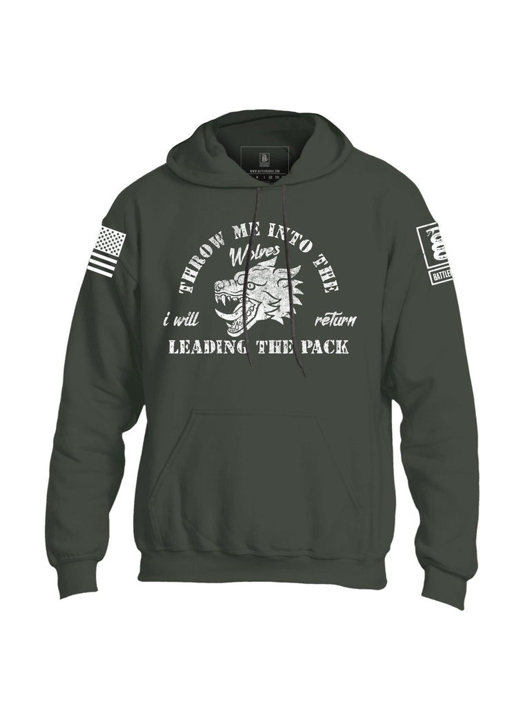Battleraddle Throw Me Into The Wolves I Will Return Leading The Pack Mens Blended Hoodie With Pockets