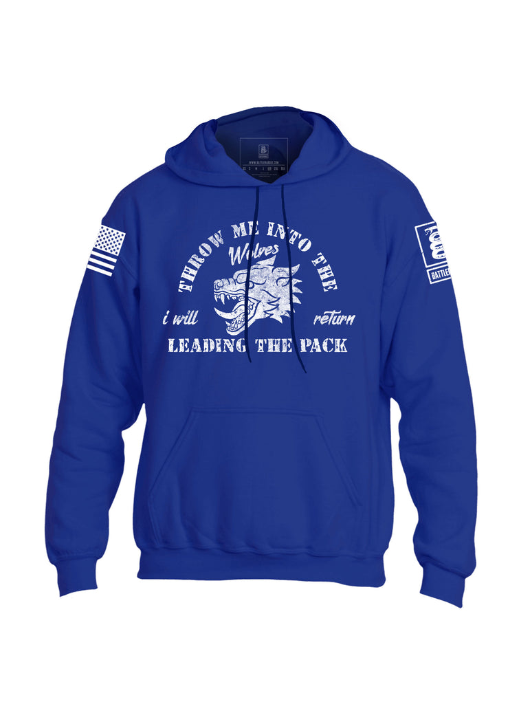 Battleraddle Throw Me Into The Wolves I Will Return Leading The Pack Mens Blended Hoodie With Pockets
