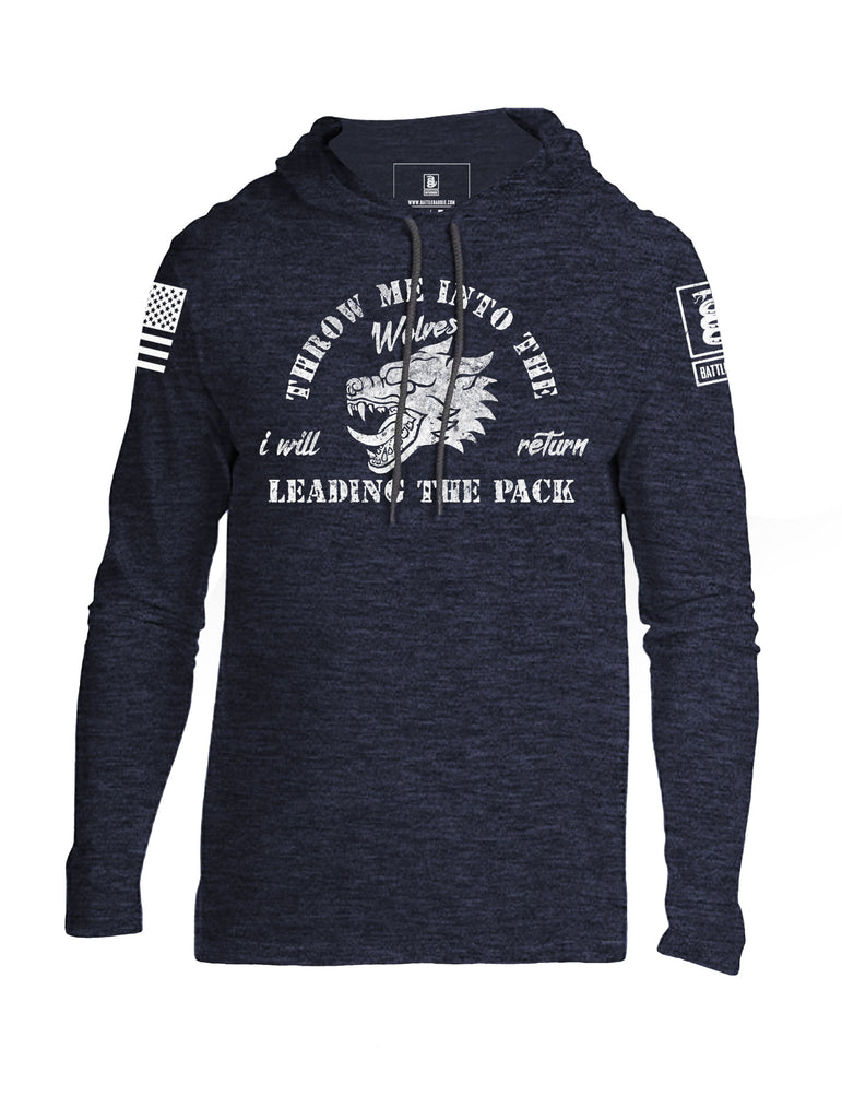 Battleraddle Throw Me Into The Wolves I Will Return Leading The Pack Mens Thin Cotton Lightweight Hoodie