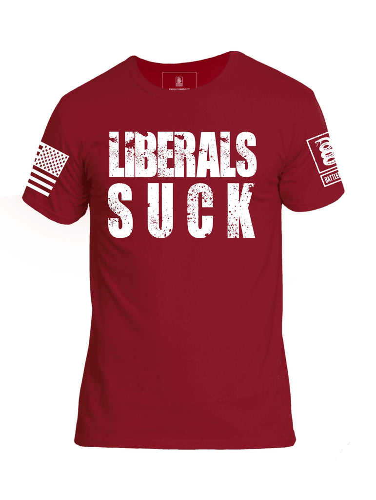 Battleraddle Liberal Suck Mens Crew Neck Cotton T Shirt