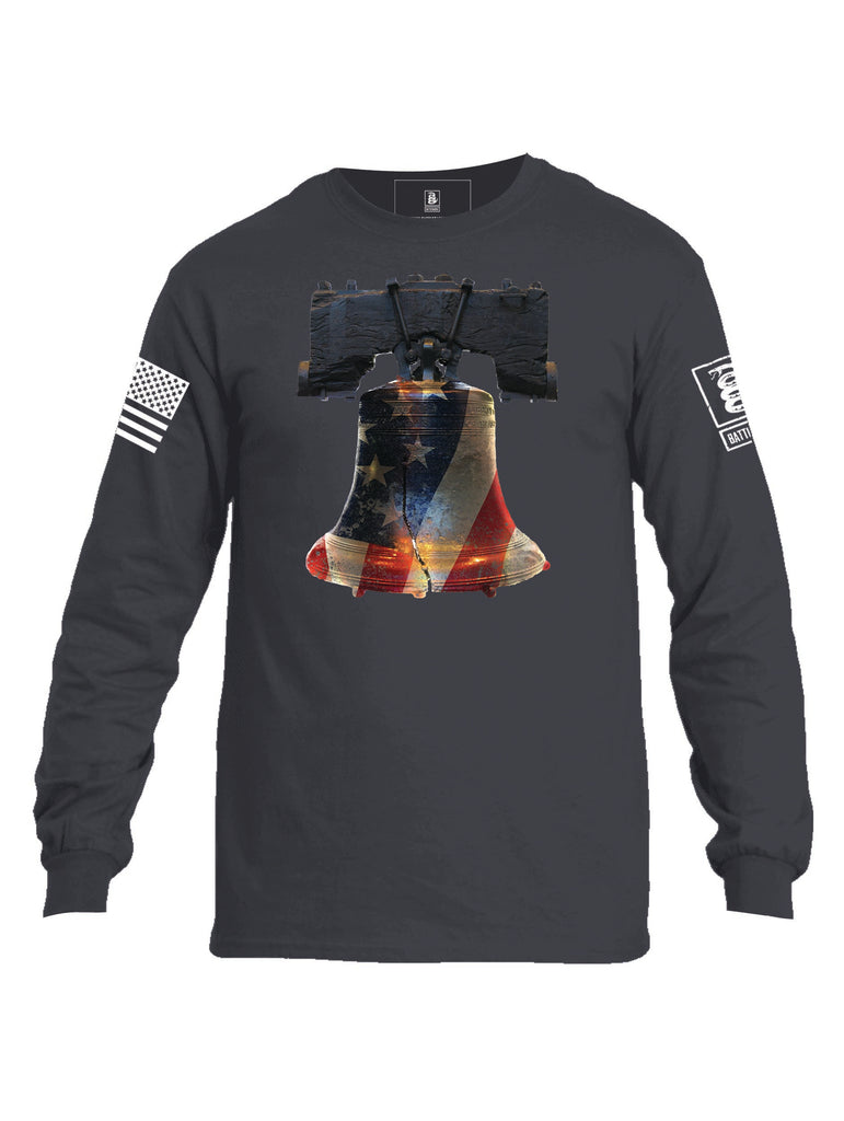 Battleraddle Liberty Bell Mens Cotton Long Sleeve Crew Neck T Shirt