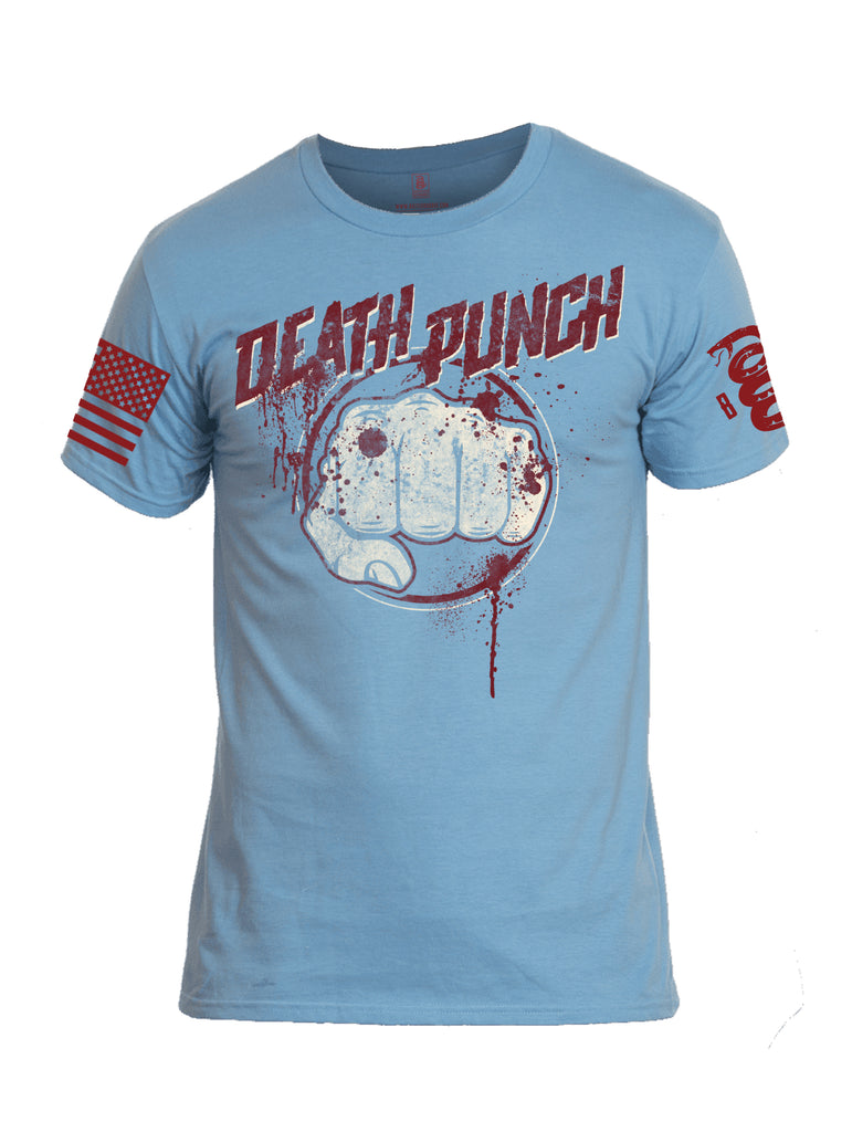 Battleraddle Death Punch Red Sleeve Print Mens Cotton Crew Neck T Shirt