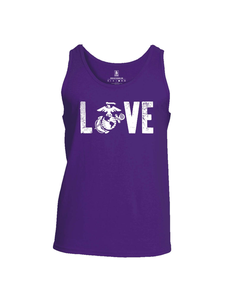 Battleraddle LOVE Marines Mens Cotton Tank Top