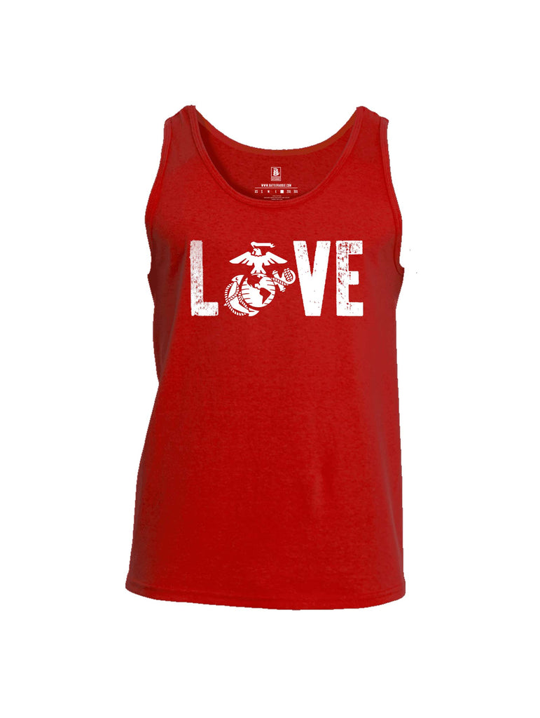 Battleraddle LOVE Marines Mens Cotton Tank Top