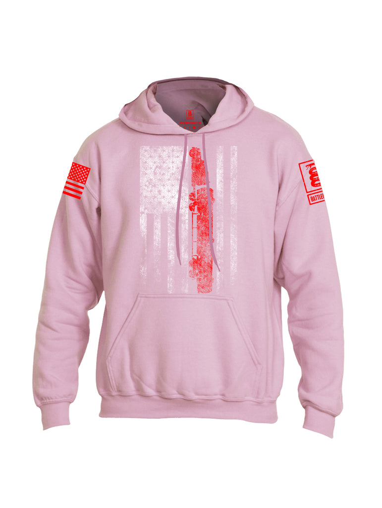 Battleraddle Truck Driver Flag V2 Red Sleeve Print Mens Blended Hoodie With Pockets