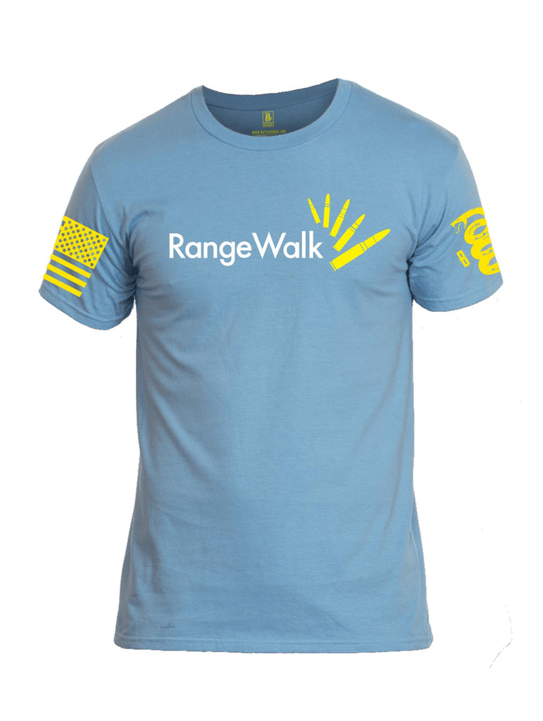 Battleraddle Range Walk Yellow Sleeve Print Mens Cotton Crew Neck T Shirt
