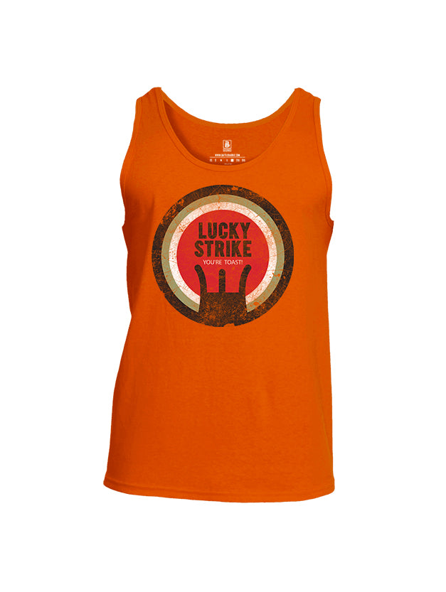 Battleraddle Lucky Strike You're Toast! Mens Cotton Tank Top