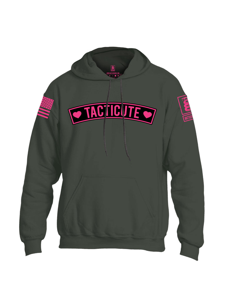 Battleraddle Tacticute Pink Sleeve Print Mens Blended Hoodie With Pockets