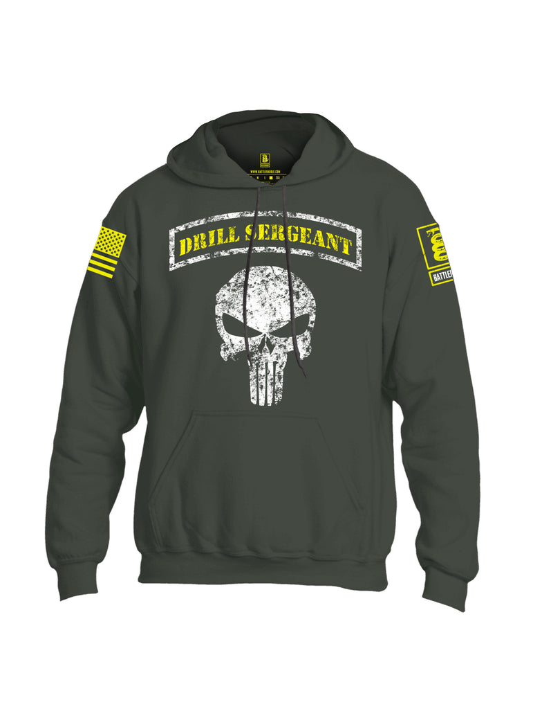 Battleraddle Drill Sergeant Expounder Yellow Sleeve Print Mens Blended Hoodie With Pockets