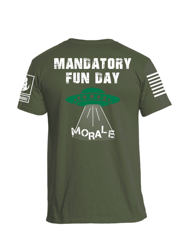 Battleraddle 51 Mandatory Fun Day Morale White Sleeve Print Mens Cotton Crew Neck T Shirt shirt|custom|veterans|Apparel-Mens T Shirt-cotton