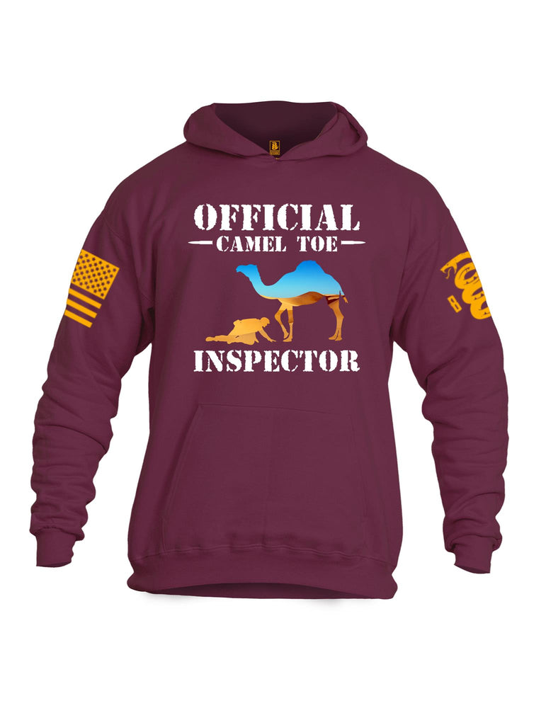 Battleraddle Official Camel Toe Inspector Orange Sleeve Print Mens Cotton Pullover Hoodie With Pockets