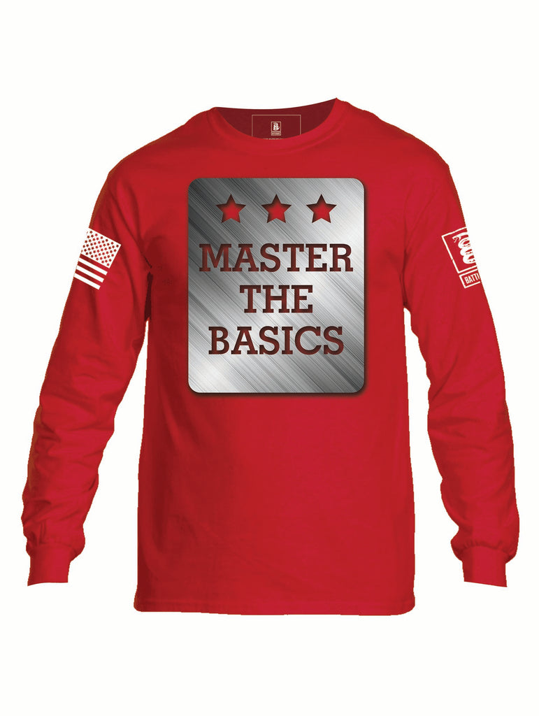 Battleraddle Master The Basics Mens Cotton Long Sleeve Crew Neck T Shirt