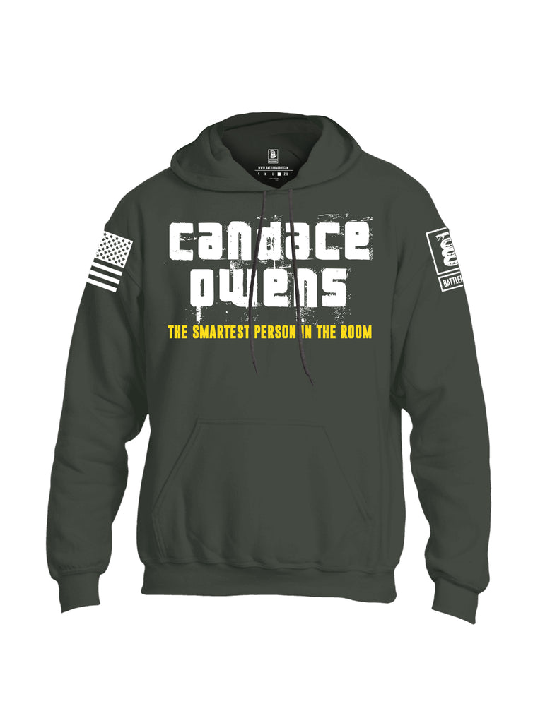 Battleraddle Candace Owens White Sleeve Print Mens Blended Hoodie With Pockets