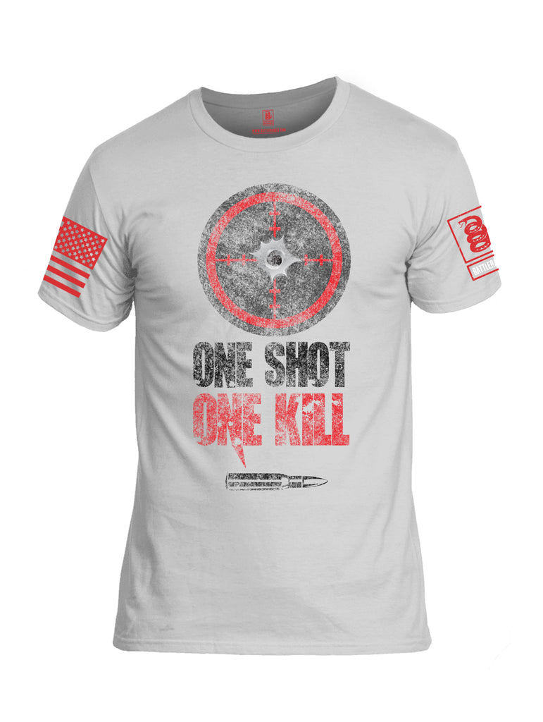 Battleraddle One Shot One Kill Red Sleeve Print Mens 100% Battlefit Polyester Crew Neck T Shirt