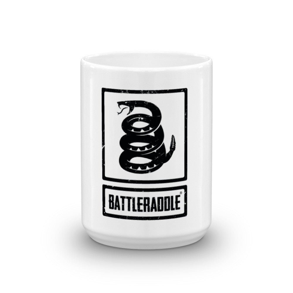 Battleraddle Coffee Mug Dont Tread On Me Logo Classic Ceramic Military Designs - Battleraddle® LLC