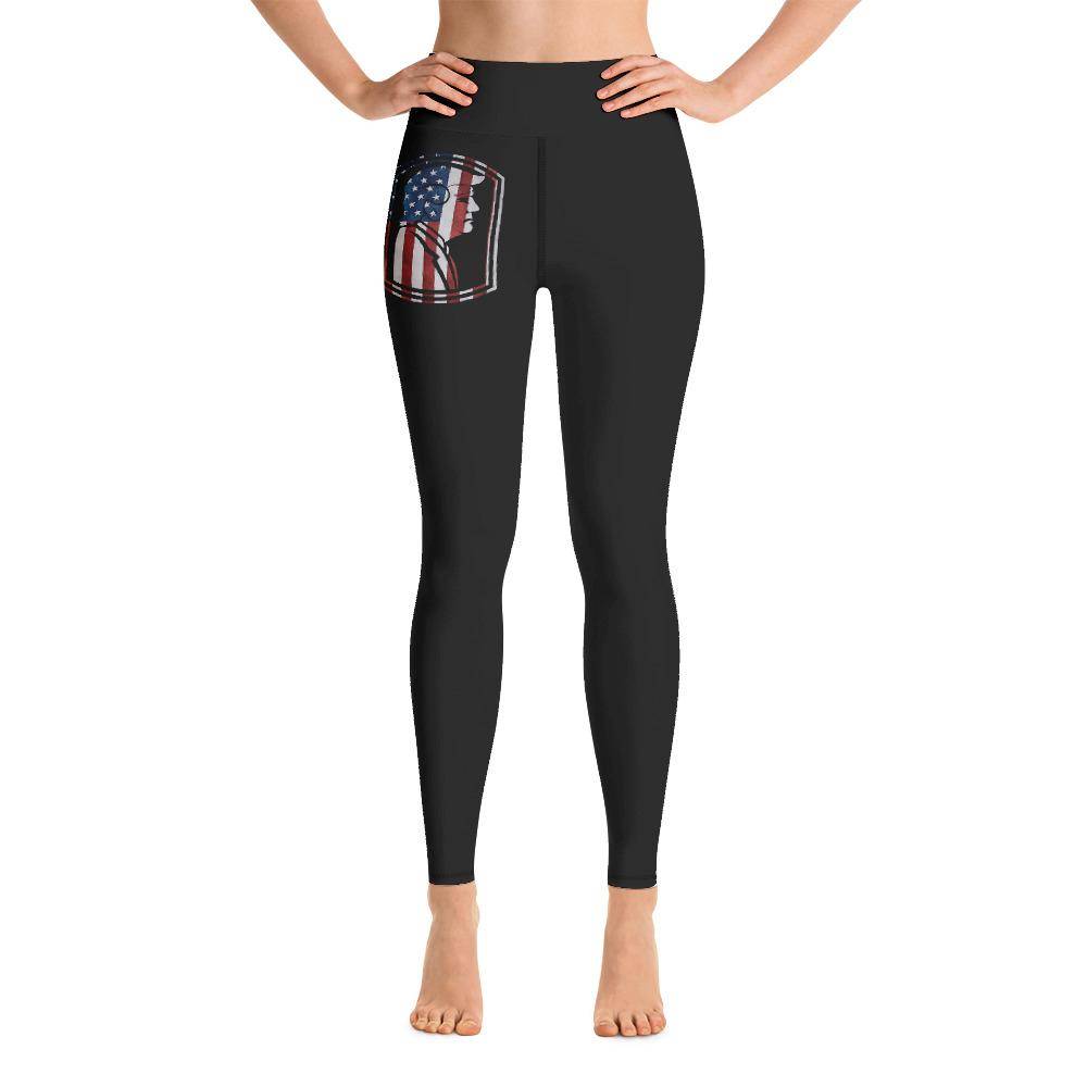 Battleraddle Trump Army USA Flag Womans Black Yoga Leggings shirt|custom|veterans|