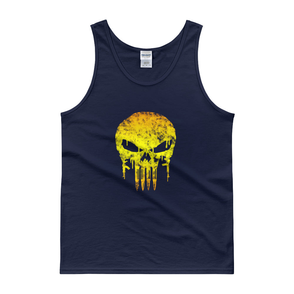 Battleraddle Yellow Skull Mens Cotton Jersey Tank Top