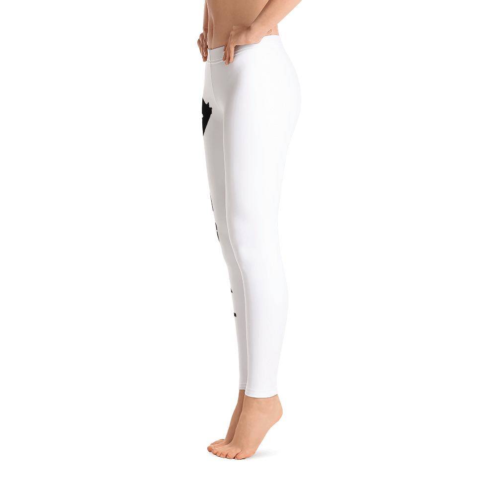 Battleraddle Gun Girl Womens White Yoga Leggings shirt|custom|veterans|