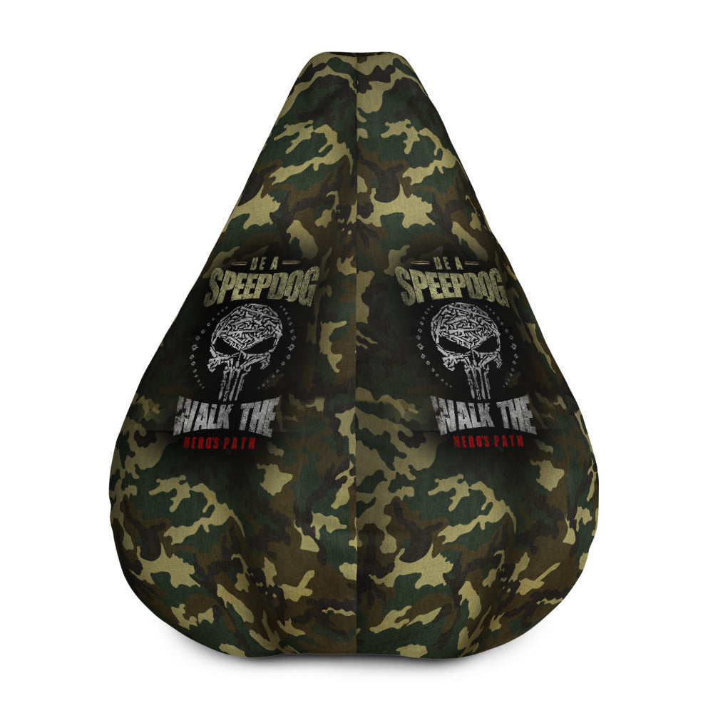 Battleraddle Be A Sheepdog Walk The Hero's Path Camo Polyester Bean Bag Chair With Filling