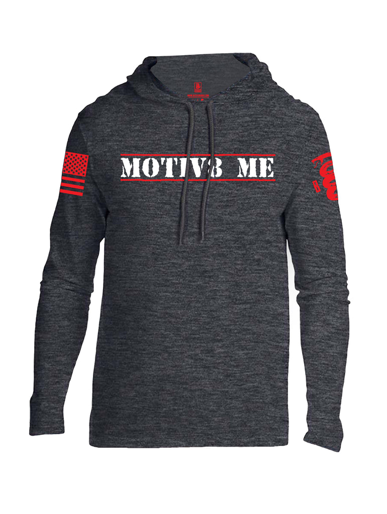 Battleraddle Motiv8 Me Red Sleeve Print Mens Thin Cotton Lightweight Hoodie