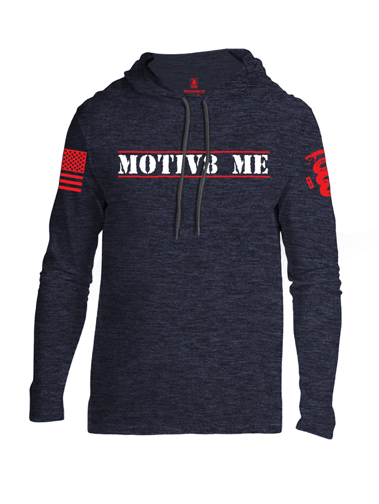 Battleraddle Motiv8 Me Red Sleeve Print Mens Thin Cotton Lightweight Hoodie