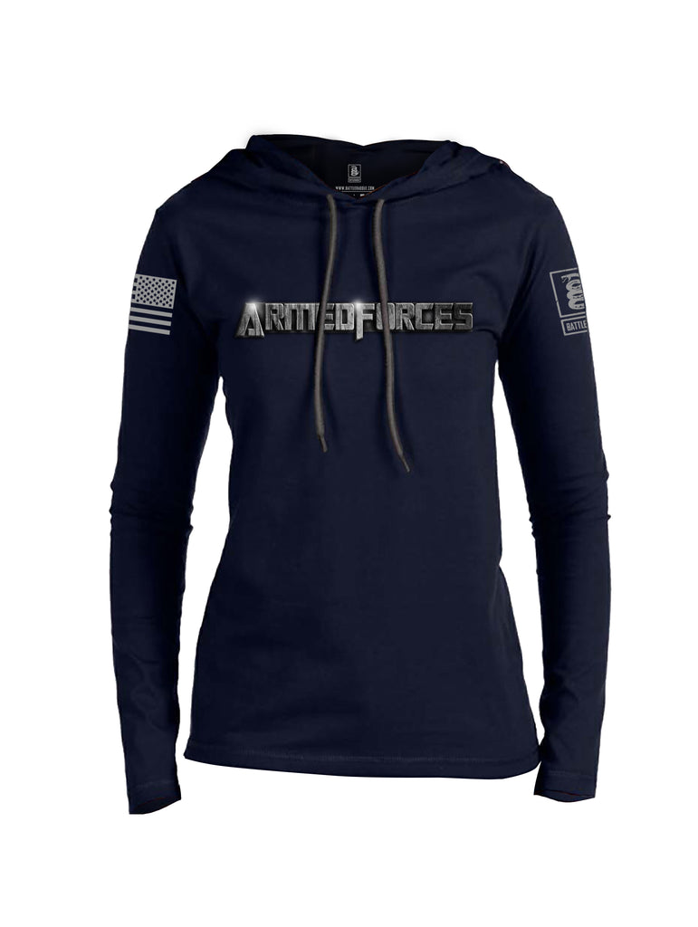 Battleraddle Transformers Armed Forces Superhero Tribute V2 Light Grey Sleeve Print Womens Thin Cotton Lightweight Hoodie