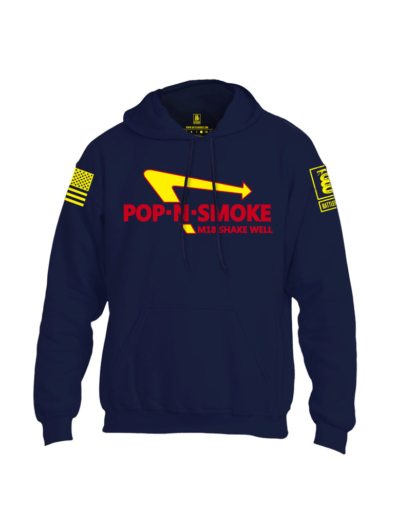 Battleraddle Pop-N-Smoke M18 Shake Well V1 Yellow Sleeve Print Mens Blended Hoodie With Pockets
