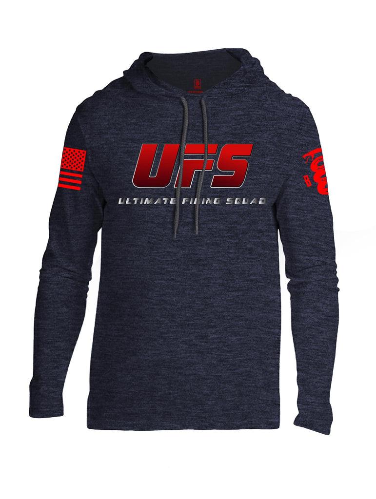 Battleraddle UFS Ultimate Firing Squad Red Sleeve Print Mens Thin Cotton Lightweight Hoodie