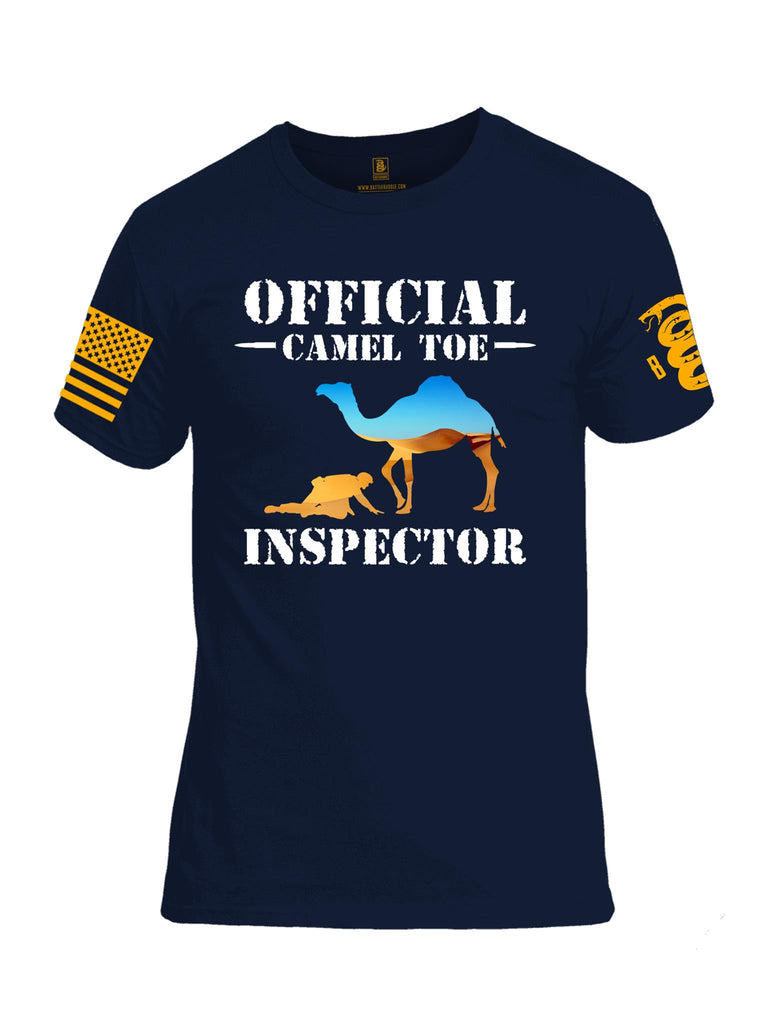 Battleraddle Official Camel Toe Inspector Orange Sleeve Print Mens Cotton Crew Neck T Shirt